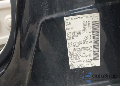 2016 Nissan Murano Platinum from USA, damaged, VIN 5N1AZ2MH6GN143520